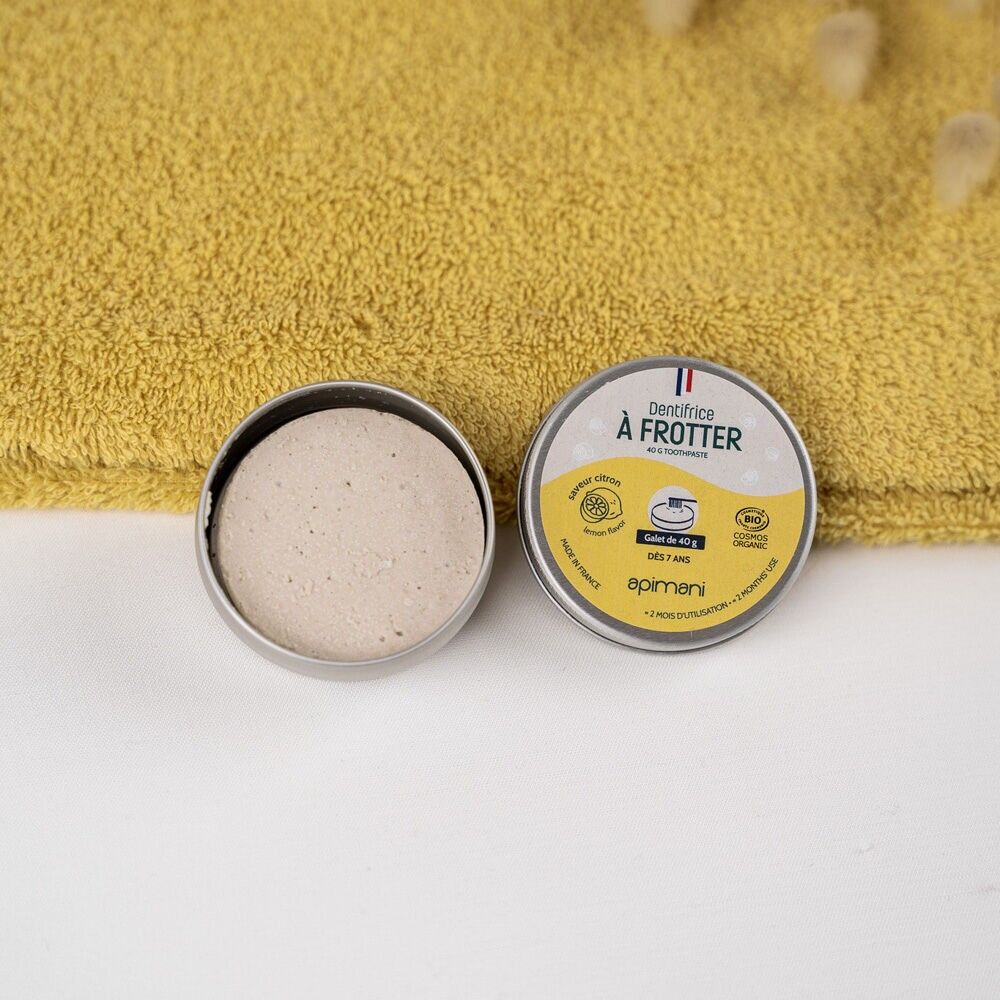 Solid toothpaste to rub in - Lemon - Pack of 5