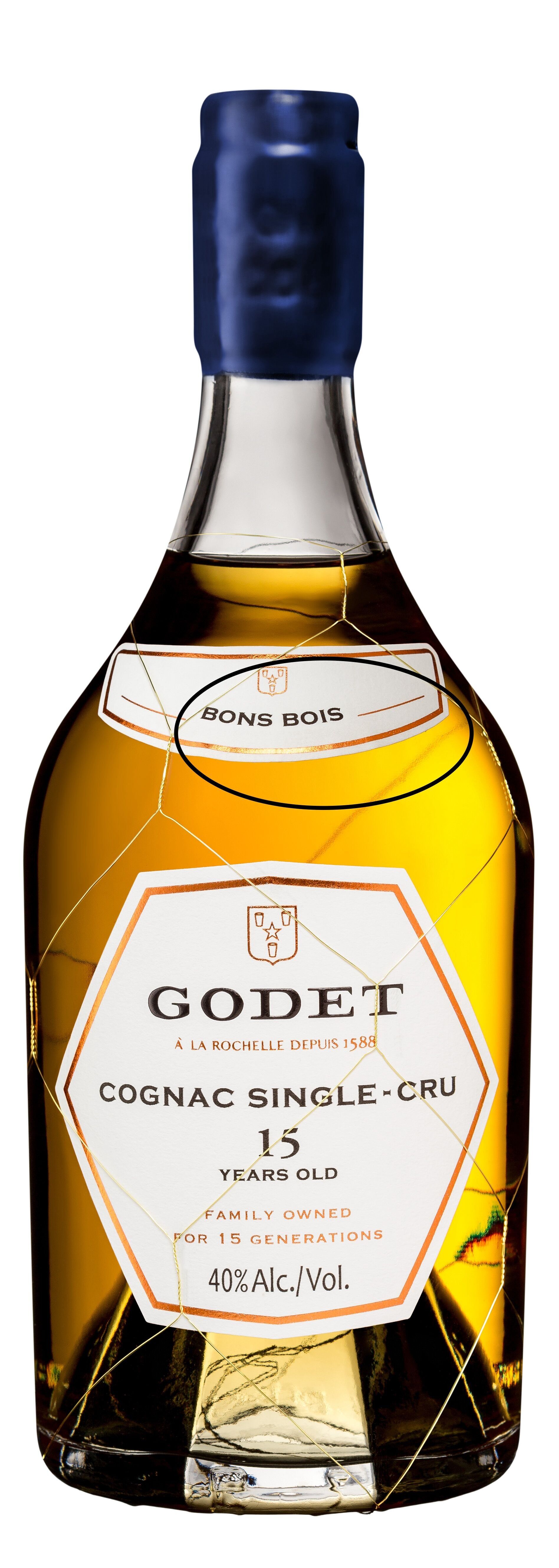 COGNAC GODET 15 anni Fins Bois 700ml 40%vol