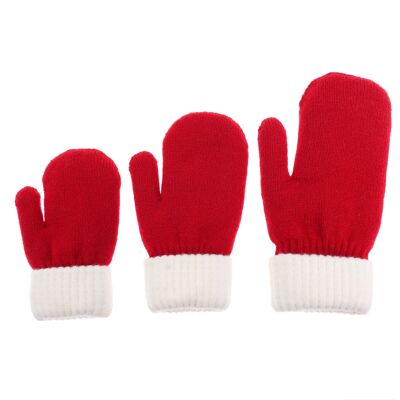 Knitted Christmas mittens "Santa"