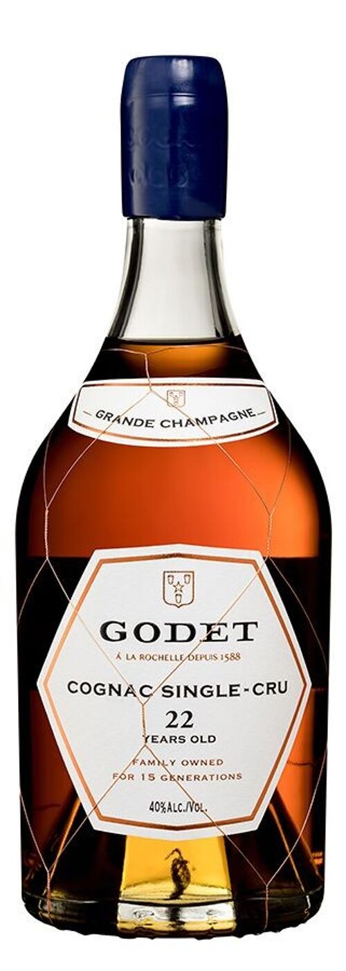 Cognac GODET 22 ans Gde Champ 700ml  40%vol.