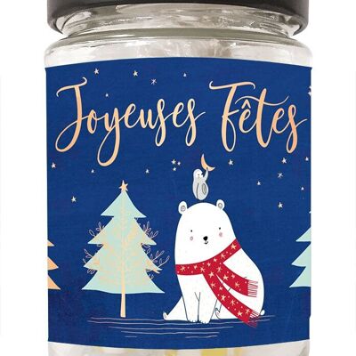 Natale - Caramelle di fine anno in vetro da 80g “Buone Feste”