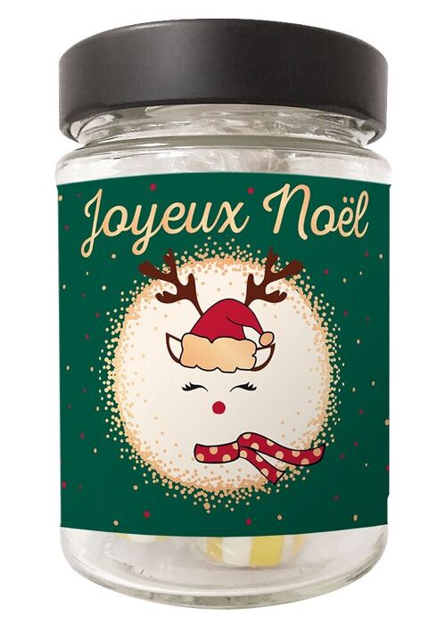 Noël - Bonbons en verrine 80g fin d'année « Joyeux Noël » 1