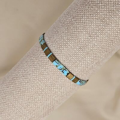 Unitila Picasso-Armband aus Bronze und Türkis