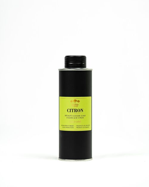 Huile d'olive Citron 25cL bidon - Ancien cru - France / Aromatisée