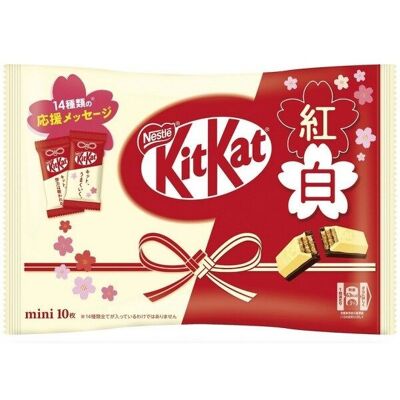 Japanisches Mini-Kit Kat im Pack – Rot und Weiß, 116 g