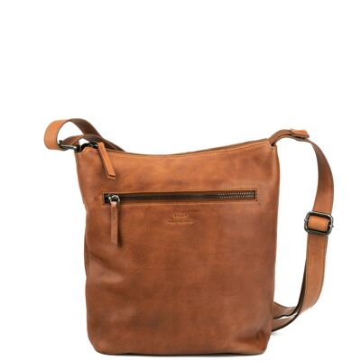 STAMP ST3240 bag, woman, washed leather, camel color