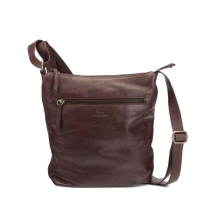 Sac STAMP ST3240, femme, cuir lavé, marron