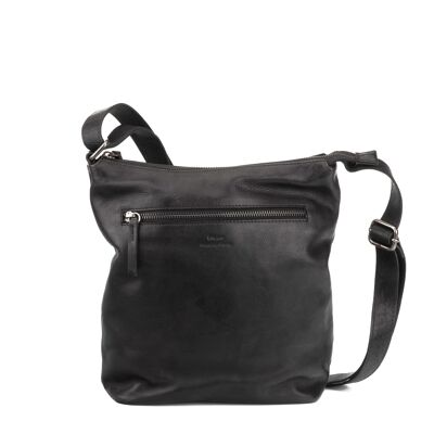 Bolso STAMP ST3240, mujer, piel lavada, color negro