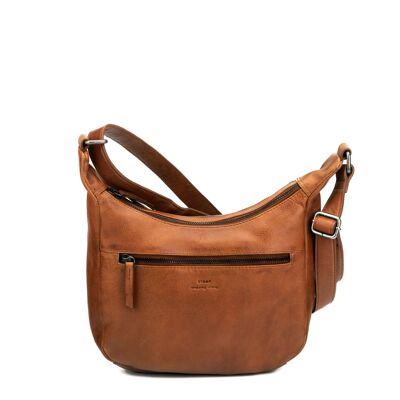 Bolso STAMP ST3241, mujer, piel lavada, color camel