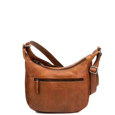 Bolso STAMP ST3241, mujer, piel lavada, color camel