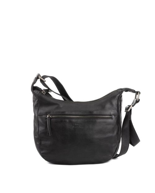 Bolso STAMP ST3241, mujer, piel lavada, color negro
