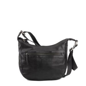 Sac STAMP ST3241, femme, cuir lavé, noir