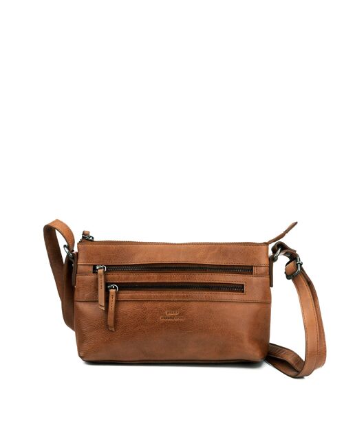 Bolso STAMP ST3242, mujer, piel lavada, color camel