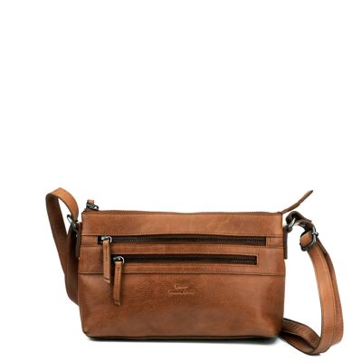 STAMP ST3242 Tasche, Damen, gewaschenes Leder, Kamelfarbe