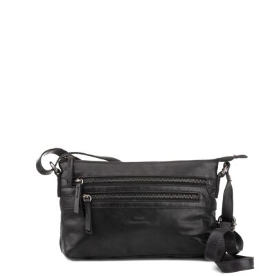 Bolso STAMP ST3242, mujer, piel lavada, color negro