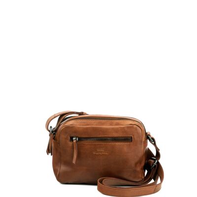 Bolso STAMP ST3243, mujer, piel lavada, color camel