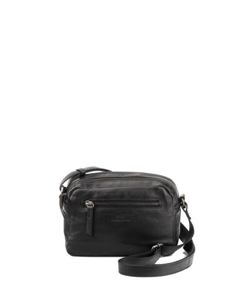 Bolso STAMP ST3243, mujer, piel lavada, color negro