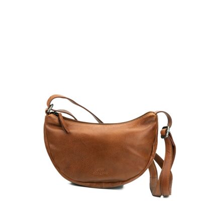 Bolso STAMP ST3244, mujer, piel lavada, color camel