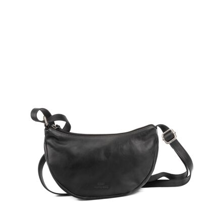 Bolso STAMP ST3244, mujer, piel lavada, color negro