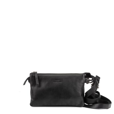 Bolso STAMP ST3245, mujer, piel lavada, color negro