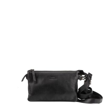Bolso STAMP ST3245, mujer, piel lavada, color negro