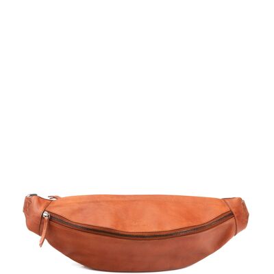 STAMP ST3246 waist bag, women, washed leather, leather color