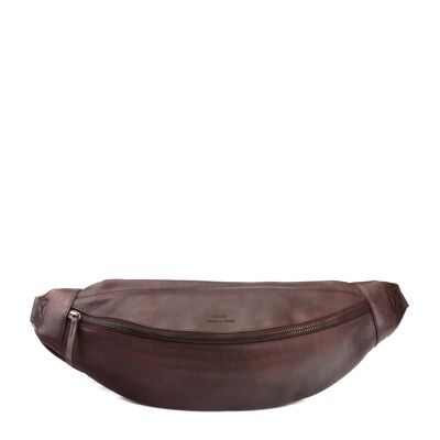 STAMP ST3246 waist bag, women, washed leather, brown
