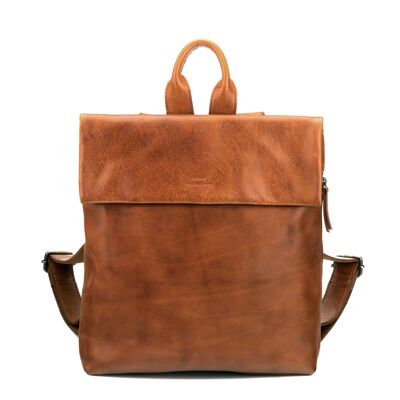 STAMP ST3247 backpack, women, washed leather, camel color