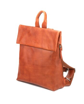 Sac à dos STAMP ST3247 pour femme, cuir lavé, couleur cuir 3