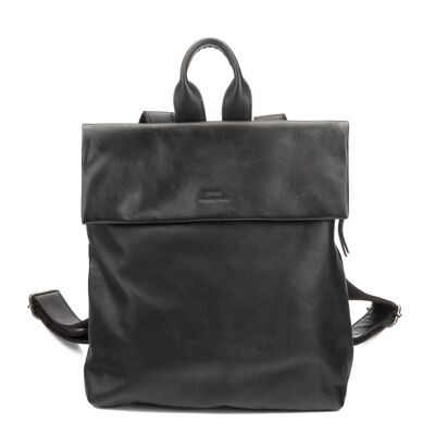 STAMP ST3247 backpack, women, washed leather, black