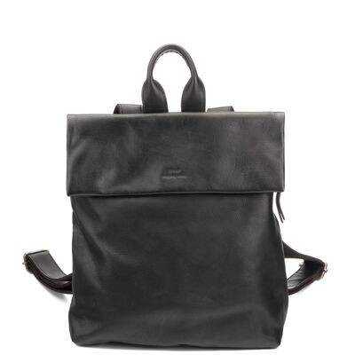 STAMP ST3247 backpack, women, washed leather, black