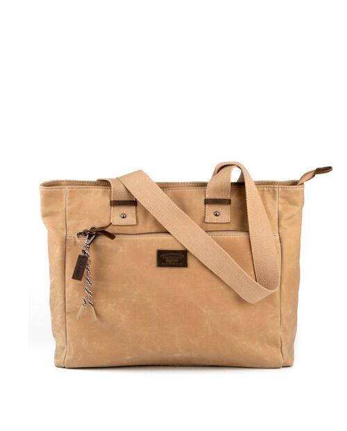 Bolso STAMP ST2413, mujer, lona, color beige