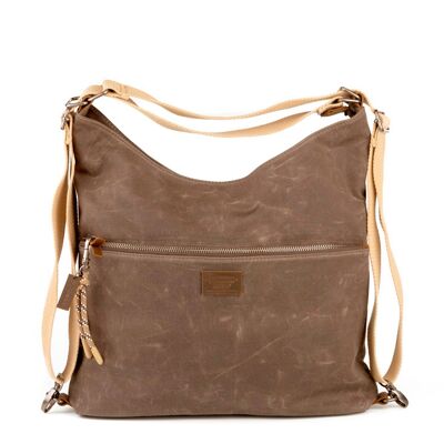 Bolso/mochila STAMP ST2414, mujer, lona, color taupe