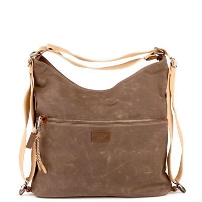 Bolso/mochila STAMP ST2414, mujer, lona, color taupe