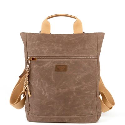 STAMP ST2415 backpack, woman, canvas, taupe color