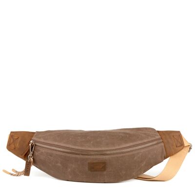 Sac banane STAMP ST2416, femme, toile, couleur taupe