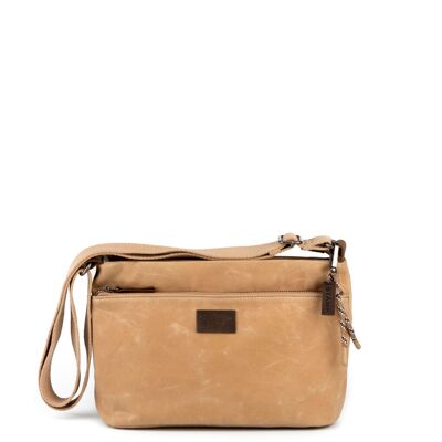 Bolso STAMP ST2417, mujer, lona, color beige