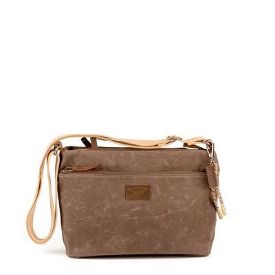 Bolso STAMP ST2417, mujer, lona, color taupe