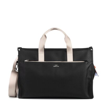 STAMP ST7606 sac/valise, femme, éco-cuir, noir