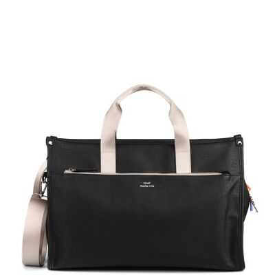 STAMP ST7606 sac/valise, femme, éco-cuir, noir