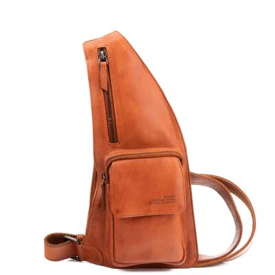 STAMP ST3021 crossbody backpack, man, cowhide, leather color