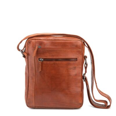 STAMP ST3026 shoulder bag, man, leather, leather color