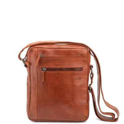 STAMP ST3026 shoulder bag, man, leather, leather color