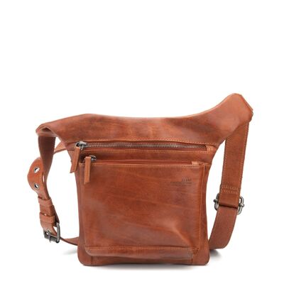 STAMP ST3027 waist bag, man, leather, leather color