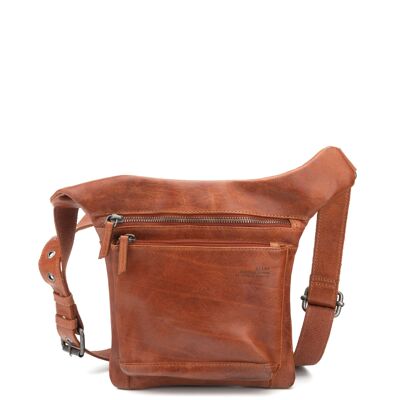 STAMP ST3027 waist bag, man, leather, leather color