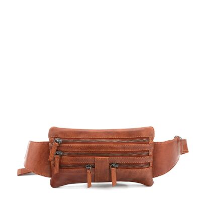 STAMP ST3028 waist bag, man, leather, leather color