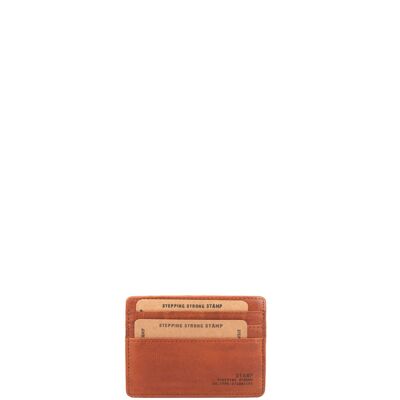 Porte-cartes STAMP ST3511, homme, cuir de vachette, couleur cuir