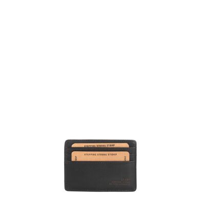 Porte-cartes STAMP ST3511, homme, cuir de vachette, noir