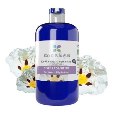 Hydrolat (eau florale) de ciste distillé en France, bio & artisanal, 100% pur et naturel, aromathérapie & usage alimentaire
