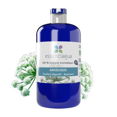 Hydrolat (eau florale) d'angélique distillé en France, bio & artisanal, 100% pur et naturel, aromathérapie & usage alimentaire